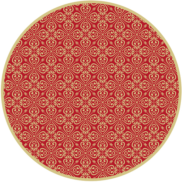 Luckiness red and gold- rounded