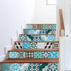24 stickers mosaico vintage turquesa