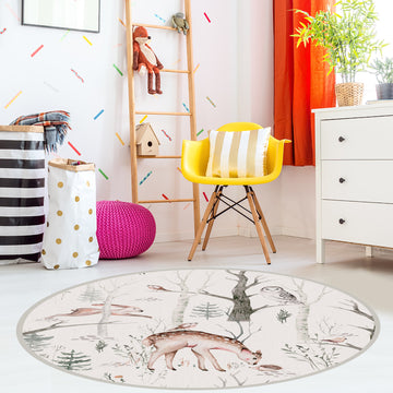 Bosque otoñal redonda