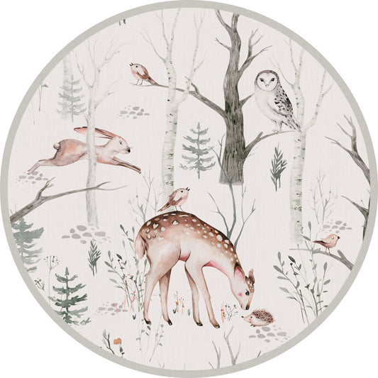 Bosque otoñal redonda