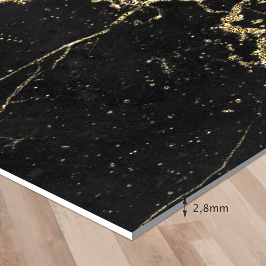 Black gold marble