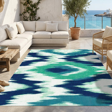 Ikat Aquamarine - “Indoor & Outdoor”