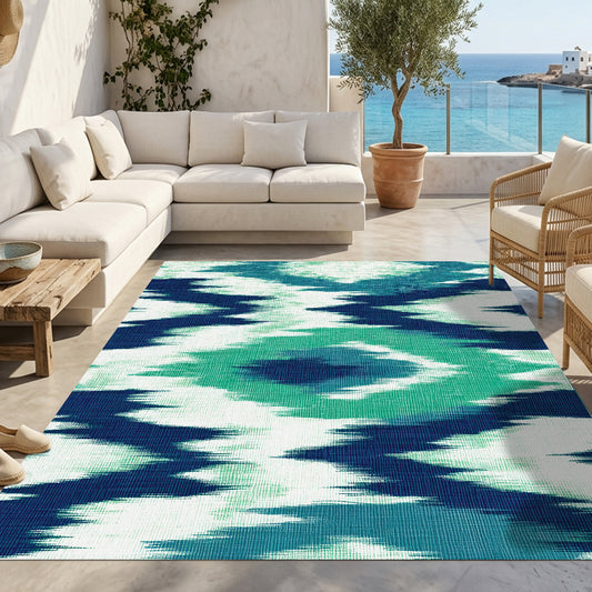 Ikat Aquamarine - “Indoor & Outdoor”