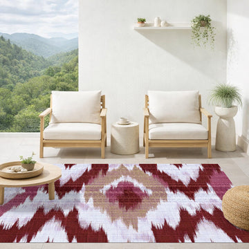 Ikat Vermilion - “Indoor & Outdoor”