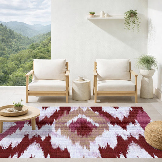 Ikat Vermilion - “Indoor & Outdoor”
