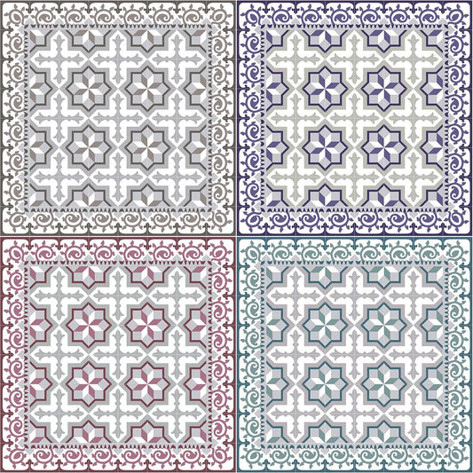 Set of 4 Star Placemats in 4 Colors