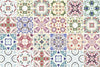 24 stickers mosaico abstracto
