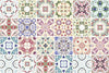 24 stickers mosaico abstracto