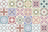 24 stickers mosaïques abstraites