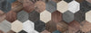 Hexágonos madera y mármol