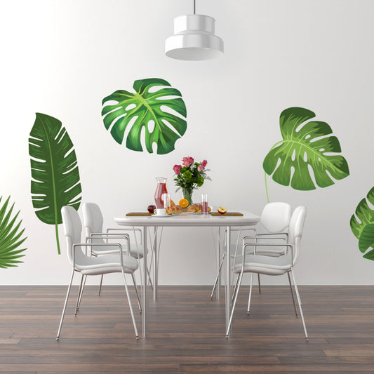 Sticker Set Of 7 Tropical Leaves