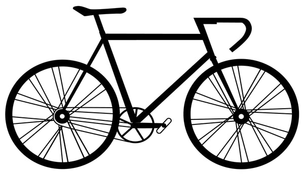 Black Bicycle Sticker