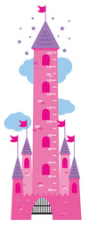 Sticker Medidor Infantil Castillo Rosa 50X150