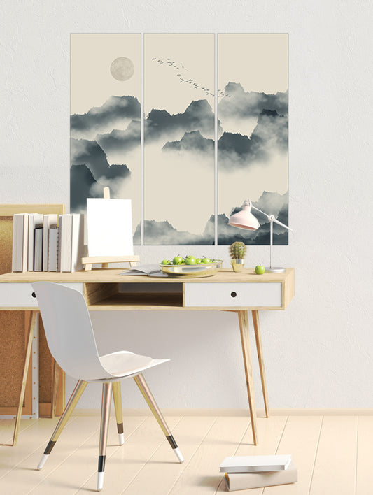 Japanese Triptych Mural, 3 Pieces 20X60