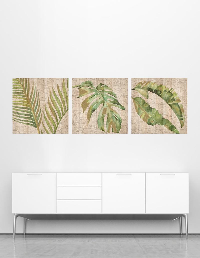 Exotic Triptych Mural, 3 Pieces 60X60