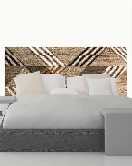 Geometric Wood Mural