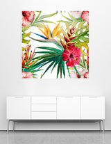 Hibiscus And Paradise Flower Mural