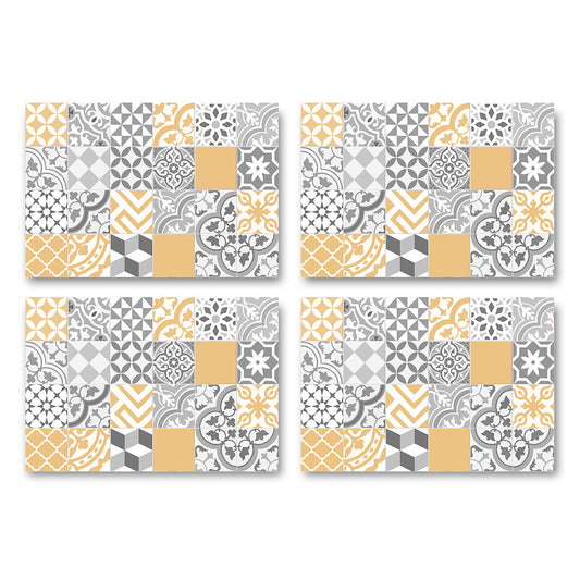 yellow collage placemat set