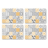 yellow collage placemat set