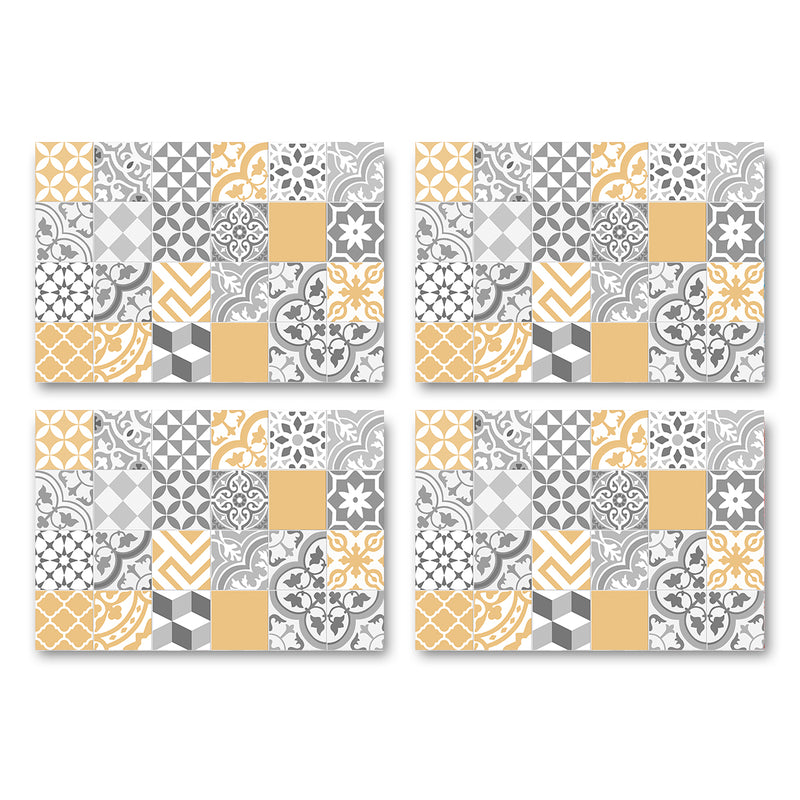 yellow collage placemat set