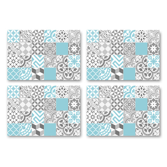 set of placemats Collage with blue