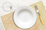 set of 4 placemats Gold leaves