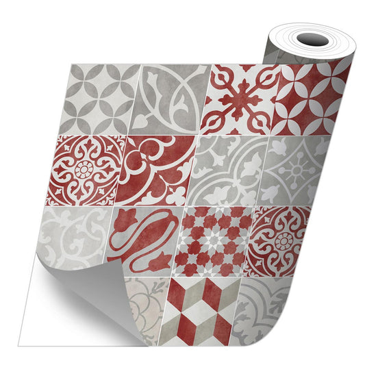 Roll sticker Antique red