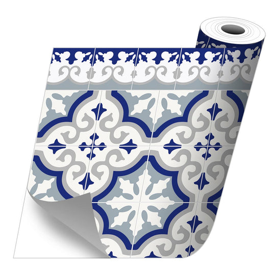 Roll sticker Flocons bleu