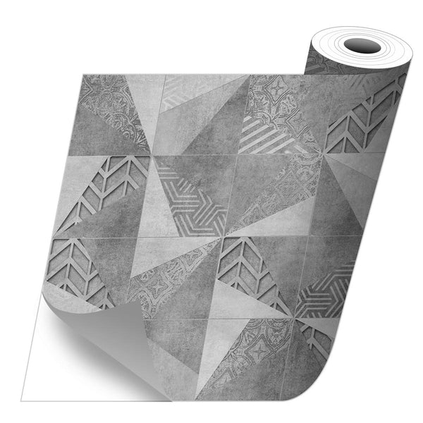Gray geometric sticker roll