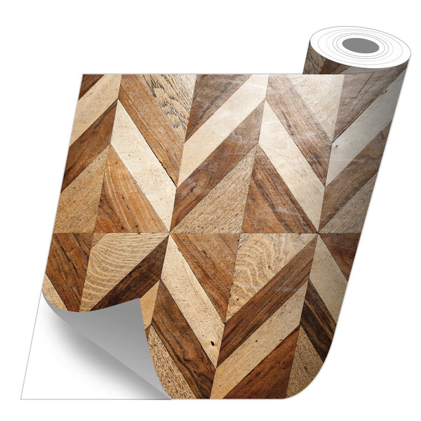 Wooden rhombus sticker roll
