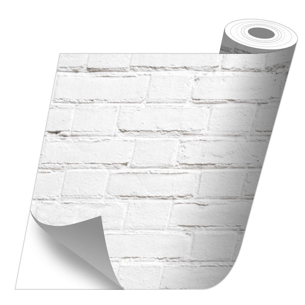 White brick wall sticker roll