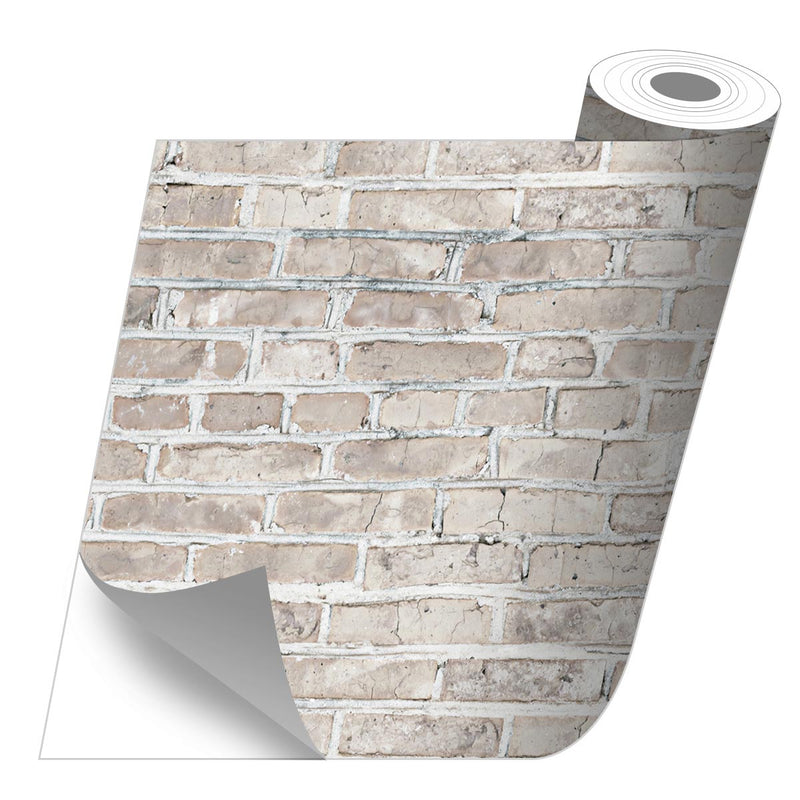 Sepia brick wall sticker roll