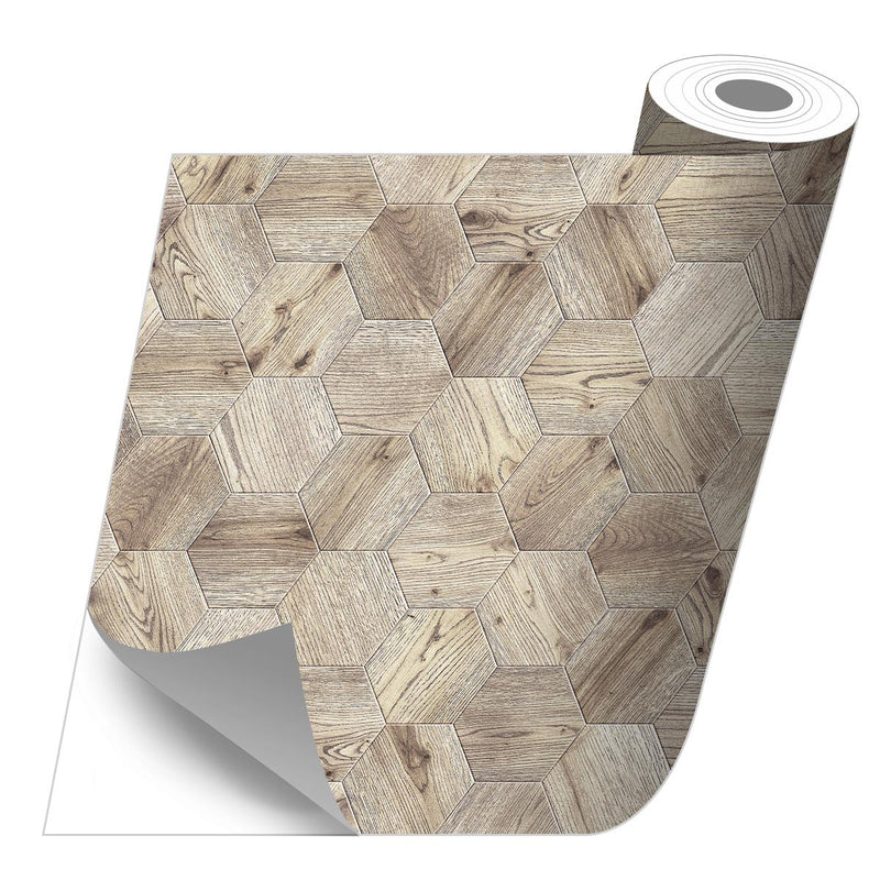 Wooden hexagons sticker roll 2
