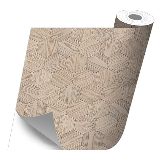 Wooden Hexagons sticker roll 5