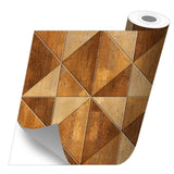 Rollo sticker Triangulos madera 1