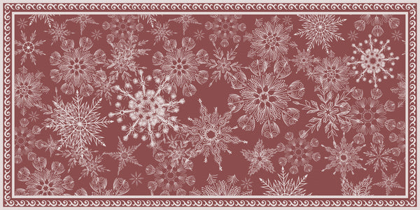 burgundy snowflakes
