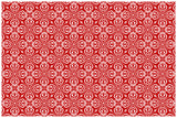 Set of 4 red and white Luckiness placemats