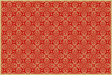 Set of 4 red and gold luckiness placemats