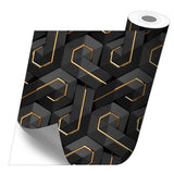 Roll sticker 3d black and gold