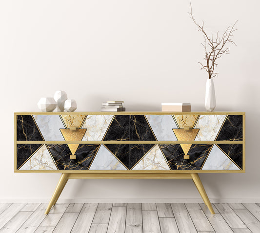 Roll sticker Geometric marble 2