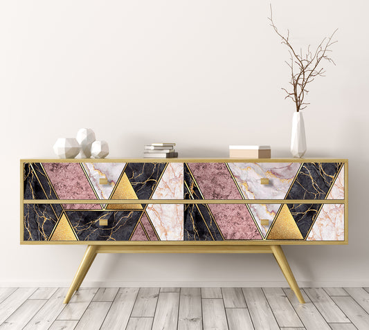 Roll sticker Geometric marble 4