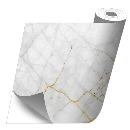 Roll sticker Marble golden touch