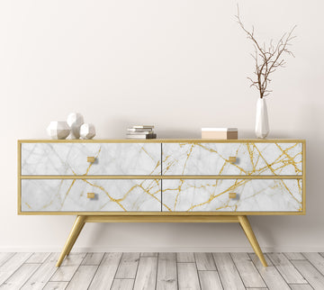 Roll sticker Marble golden touch