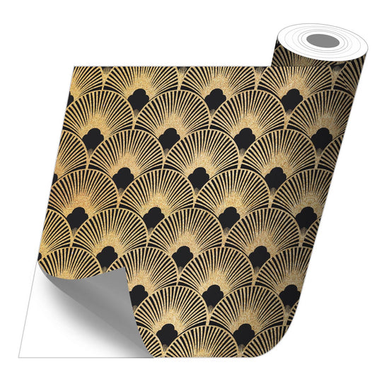 Gold peacock sticker roll