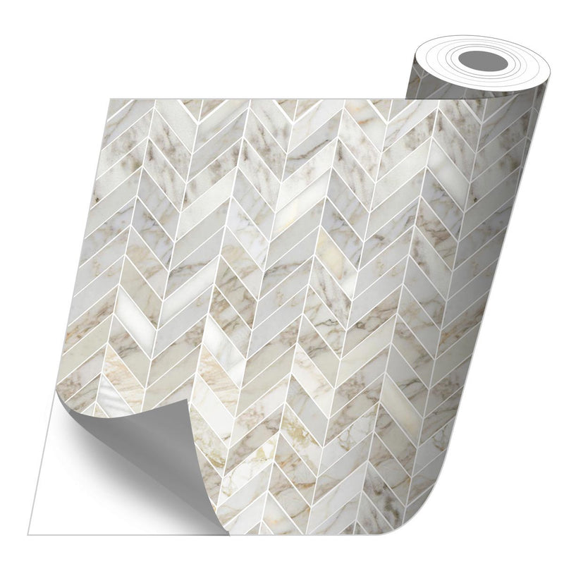 Chevron mother-of-pearl sticker roll 1