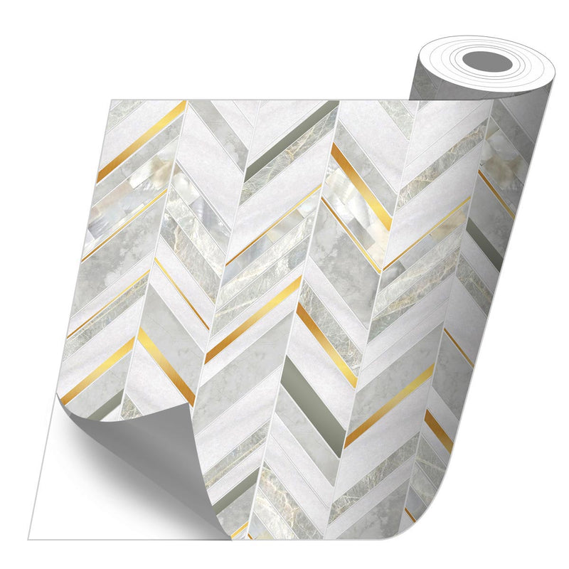 Chevron mother-of-pearl sticker roll 2