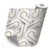 Rollo sticker 3d white and gold