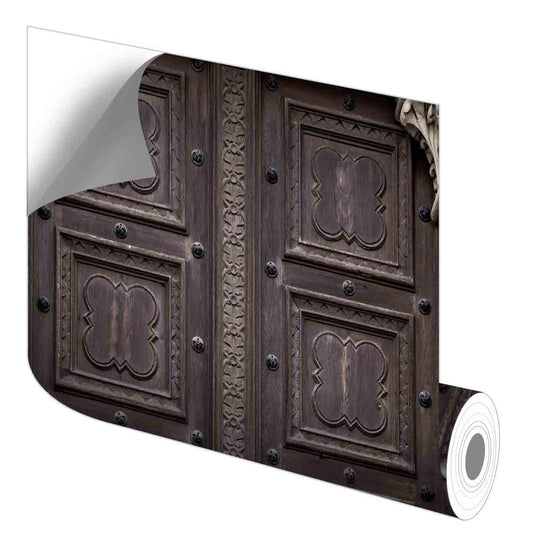 Brown Paris door sticker roll