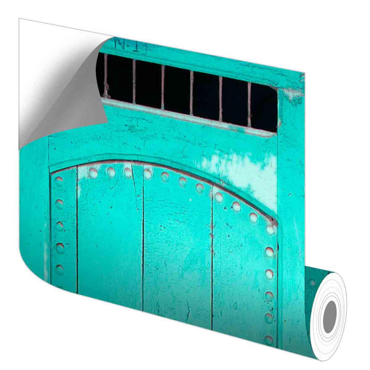 Turquoise door sticker roll