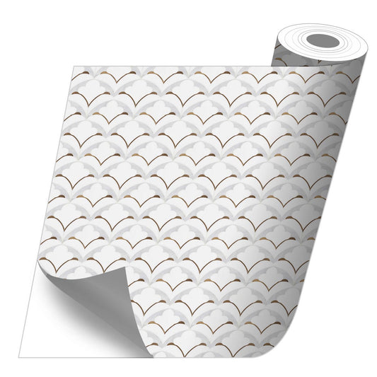 Roll sticker White art deco